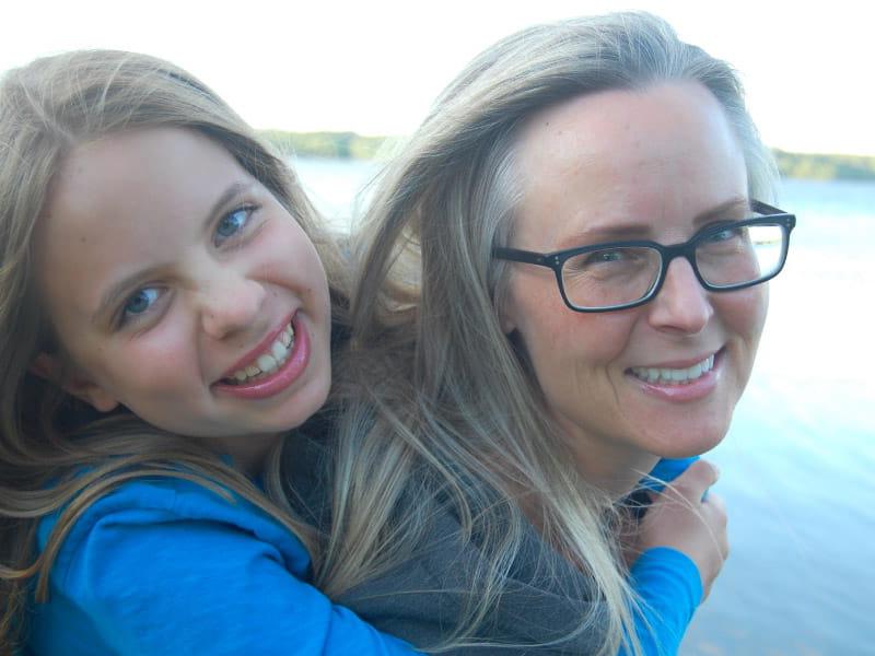 Forensic pathologist and Wolff-Parkinson-White syndrome survivor Michelle Aurelius (left) with her daughter, Lilly. (Photo courtesy of Dr. Michelle Aurelius)
